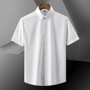 Áo Sơ Mi Nam Tay Ngắn Áo Sơ Mi Nam Cộc Tay Dáng Ôm Vải Lụa Chống Nhăn Chống Xù Thoáng Mát Adam_fashion