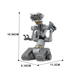 Bộ lắp ráp MOC Phim Ngắn Mạch Robot Quân Sự Mô Hình Johnnyed 5 Mô Hình Gạch Xếp Hình Đồ Chơi Sáng Tạo Tự Làm Quà Tặng Cho Trẻ Em