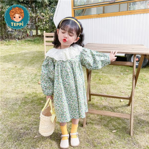 Đầm Váy cho bé gái hoa nhí cổ phối bèo