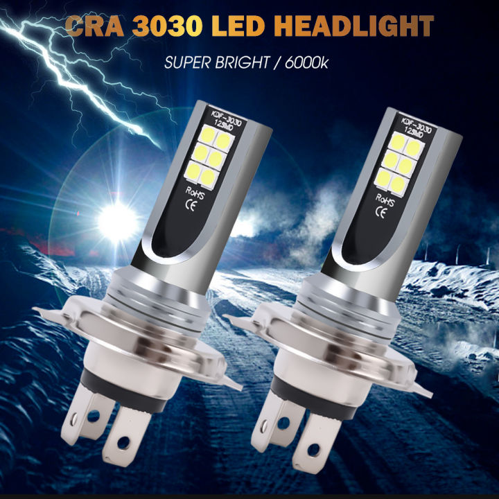 Xentec 120W LED Headlight Kit H1 Bulbs 6000K White 12800lm – CANbus Ready, IP68, Cooling Fan (Pair)