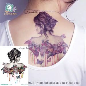 COD - STICKER TATTO TEMPORARY Fake Tatto Tato Sementara bisa dihapus arm Tato Temporer Tahan Air Tahan Lama - Seni Tato tubuh - Body Painting - Tato Custom seri LC 520 WANITA KUPU-KUPU