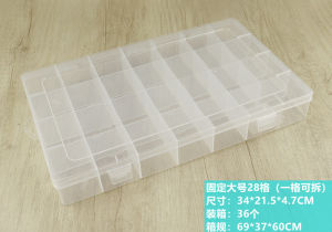 Compartmentalized plastic storage with 10 15 24 36 compartments detachable transparent for hardware buttons fishing gear and accessories packaging