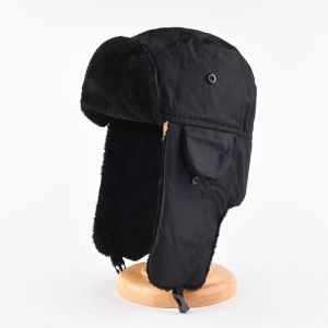 UNIITY Nylon Taslon Lei Feng Hat Waterproof Autumn Winter Warm Ear Protection Hat Versatile Thickened Plush Hood Cap For Women Men