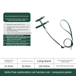 Cat Harness Escape Proof No Pull Reflective H Shape Vest Adjustable Lightweight Walking Leash Set for Small Cats Kitten2026