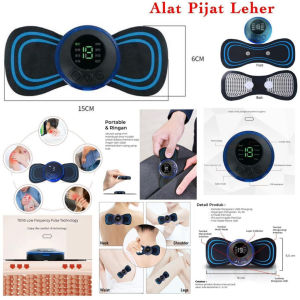 alat pijat leher elektrik EMS mini neck massager akupuntur Alat Terapi Pijat Leher Mini Pad Mat Electric EMS Massager Recharging EMS PIJAT LEHER Massager Alat Akupuntur Elektrik Pulse Terapi Tubuh