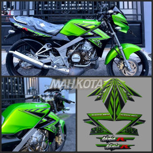 STRIPING STICKER LIS LES POLET Kawasaki ninja r 2014 hijau full list body standar kualitas terbaik