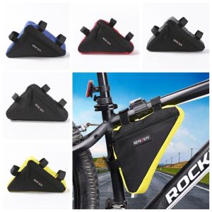 HIROCHAO Storage Bicycle Triangle Bag Polyester Ultra-light Saddle Frame Pouch Cycling Frame Front Bags Large Capacity Bike Beam Hanging Bag Cycling Outdoor Sports