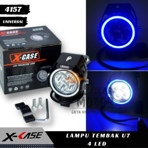LAMPU TEMBAK U7 LED 4 MATA ANGEL EYE 40 WATT LAMPU SOROT MOTOR ORIGINAL