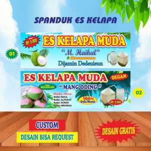 Banner Spanduk Es Kelapa Muda Bisa Request Desain