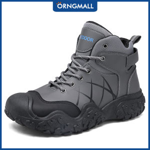 ORNGMALL Outdoor Mens Boots Hiking Shoes for Men Outdoor Boots Non-slip Breathable Training Sneakers Shoes for Men Climbing Trekking Ankle Boots 39-46
