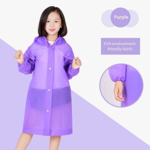 Childrens adult raincoats can be folded and reused waterproof EVA neutral hooded shirt rain forests COD