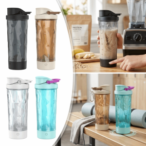 UNQIN Wireless Design Electric Mix Bottle Rechargeable 600ml Capacity Automatic Mixing Cup Practical Leakproof Rechargeable Mixing Cup Fitness Workout