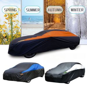 VERMILL Multi-Layer Design Full Car Cover Universal UV Protection Sedan Dustcover Heavy Duty Car Protection Cover Travel
