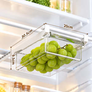 Next Day Food Drawer Storage Box Organizer Transparent Refrigerator Fruits Stackable Hanging Drawer Box