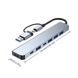 7-IN-2 Type C USB 3.0 OTG Adapter High Speed Docking Station HUB Splitter For Phone PC Laptop Tablet