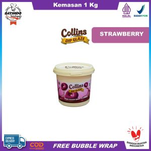GLAZE COLLINS 1 KG - COLLINS DIP GLAZE - SELAI TOPPING DONUT CAKE FILLING