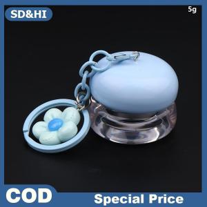 SD&HI 1 Pcs 5g Mini Empty Plastic Lip Mask Jars With Keychain Pendant Lip Balm Cans Cream Lip Balm Containers Lipstick Makeup Containers