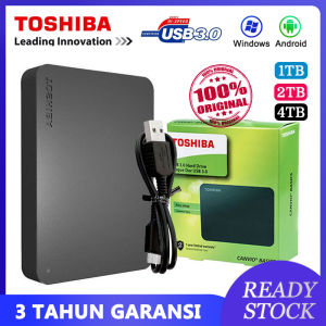 Toshiba Canvio Basics Portable Hard Drive 1TB/2TB/4TB USB 3.0 - Warna Hitam Kompatibel Windows/Android Garansi 3 Tahun