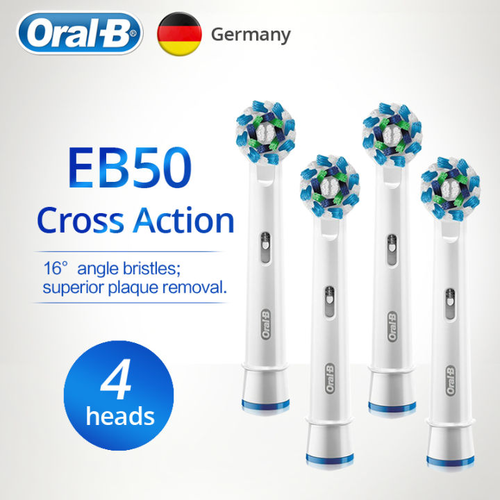 Oral B Electric Toothbrush Heads EB50 Cross Action Replacement Brush ...