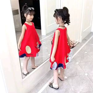 Dress Anak Perempuan ORIANA Tanpa Lengan Simple Casual Import