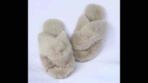 Naomi TWISTED Faux Fur Slippers Home Indoor Soft Fluffy Comfortable Ultra Cushion
