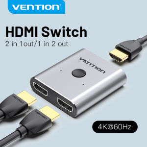 Vention HDMI Splitter Bi-Direction HDMI Switcher 4K 8K HDMI Switch 1x2/2x1 Adapter 2 in 1 out Converter For PS4 PS3 Laptop Display Projector HDMI 2.0 Extension Port 1 in 2 out HUB