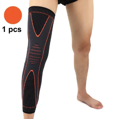 Ay Tsao Compression Knee Pads Support Lengthen Stripe Sport Sleeve Protector Elastic Long Kneepad