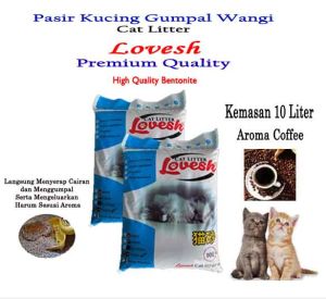 Promo 10 Liter LOVESH Premium Cat Litter Pasir Kucing Gumpal Wangi / penghilang bau kandang