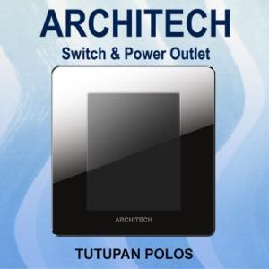 Architech Diamond V16-P01 BLACK Sakelar - Saklar Tutupan Polos