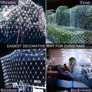 220V outdoor waterproof LED mesh light Christmas string lights fairy lights Ramadan Lampu gardens Christmas trees streets courtyard XMAS decorative lights