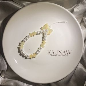 KALINAW PastelPuff Pearl Ribbon Star Glossy Beaded Keychain/ Phone Lanyard