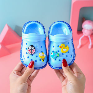 Free Shipping Baby Sandals MenS Summer Walking Shoes Cartoon Design For Ages 1-3 Girls Closed-Toe Clogs Soft-Soled Non-Slip Infant Beach Sandals