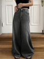 Baggy Pants Denim High Waist Wide Leg For Women. 