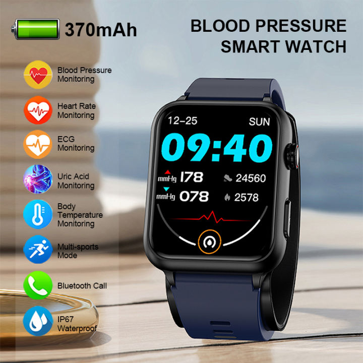 TK63 Air Pump Blood Pressure Smart Watch Blood Oxygen Heart Rate Monitor  Sleep Smart Watch Lazada PH