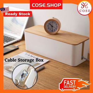 COSE Cable Management Box Cable Storage Box Cable Organizer Extension Wire Socket Plug Organizer Desk Organizer Desktop Organizer Cable Box Wire Casing Box Charger Socket Organizer Box Kabel Storage Box 电线收纳盒数据线收纳