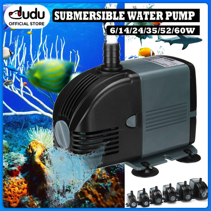 DUDU Pet Aquarium Water Pumps Fish Tank Pond Pool Fountains Pump Waterproof Submersible Fish