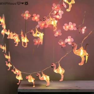 WP💓💛💖 Summer Hawaii Light String Pineapple Flamingo Coconut Tree Light Strings Tropical Fruit Light Kids Hawaiian Birthday Party Decor