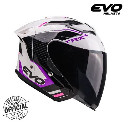 EVO TR-X Radix Half Face Dual Visor Helmet with Free Clear Lens