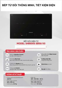 BẾP ĐÔI ĐIỆN TỪ SUNHOUSE SHB500S SERIA 9.0 INVECTER TIẾT KIỆM ĐIỆN