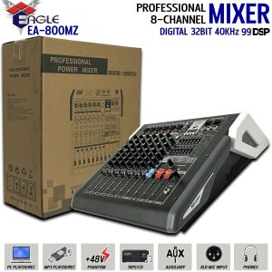 MIXER มิกเซอร์ Bluetooth5.0 EAGLE รุ่นEA-800MZ เอฟเฟกต์ดิจิตอล DSP 99 ชนิด พร้อม USB บลูทูธ ดิจิตอลมิกเซอร์ POWER MIXER เครื่องเสียงบ้านเครื่องเสียงกลางแจ้ง