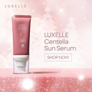 Luxelle Centella Sun Serum SPF 50+ PA++++ Refreshing Oil Free Formula Rich in Hyaluronic Acid Non-Comedogenic Formula skin whitening