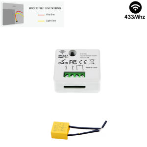 WenQia No Neutral 2 Way Wireless SwitchRf 433MHz Light Remote Control Wall Switch Mini 100W 220v/240v Receiver for Home Lamp/Lights ON OFF