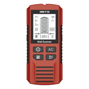 เครื่องสแกนตัวตรวจจับกำแพงเชิงลึกโลหะ6 In 1เครื่องแกนไม้ตัวตรวจจับกำแพงโลหะแบบพกพาเครื่องหาโครงซีลาย