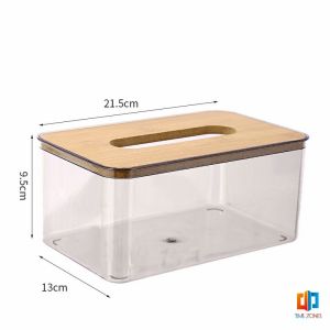 TZ. กล่องใส่ทิชชู่แบบใส เก็บทิชชู่ กล่องกระดาษทิชชู่แบบถอดได้ tissue box