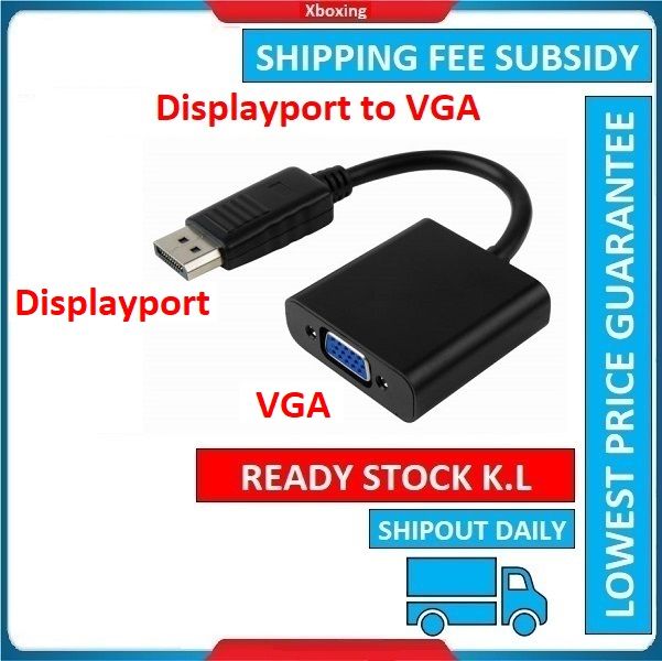 DisplayPort DP Male To VGA Female Video Converter Adapter Cable For ...