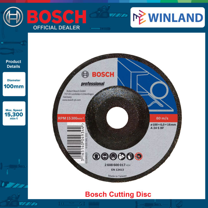 BOSCH by Winland Angle Grinder Cutting Disc Grinding Disc 4inches for