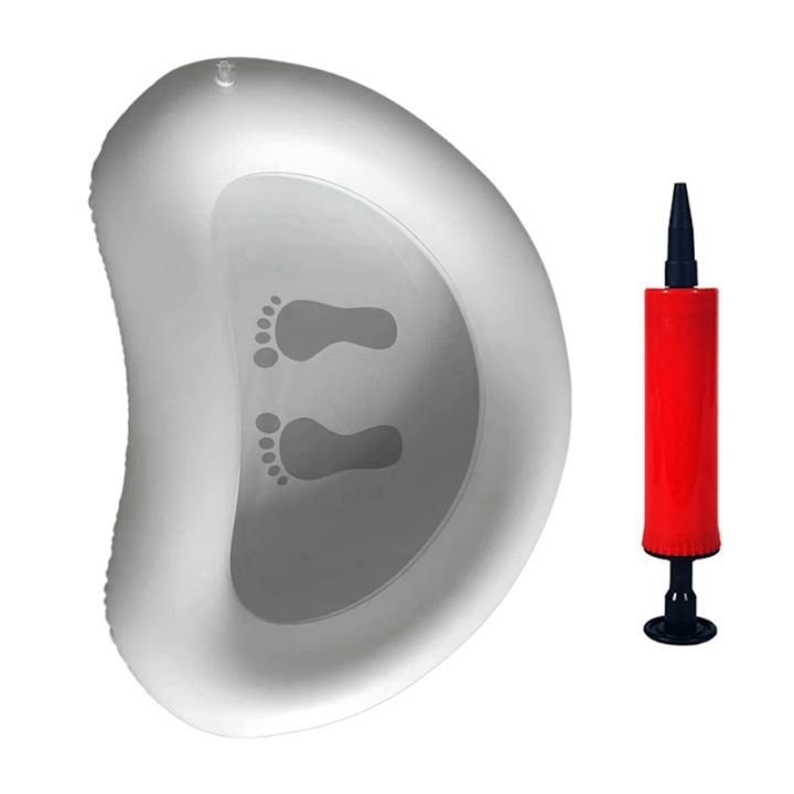 thumbnail image 2 of Inflatable Pool Foot Bath - 36x28 Inch PVC Basin To Clean Feet Before Swimming 2 of 2