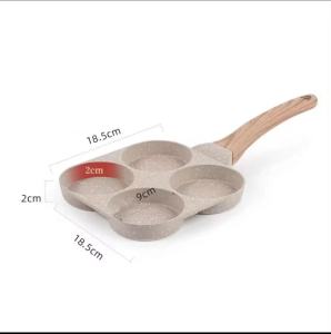 Frying pan Medical stone Non-stick Frying pan four Holes gas Cooker Induction Cooker Universal Mini Frying egg pan Hamburger pan Home Breakfast pan Rental Room Dormitory Kitchen pan