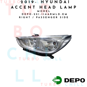 DEPO-221-11AAMLD-EM 2019- HYUNDAI ACCENT HEAD LAMP UNIT ECE.ELEC W/S MOTOR