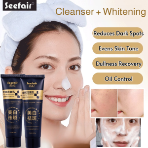 Brightening Facial Cleanser Vitamin C Niacinamide Gentle Exfoliating Whitening Face Wash Reduces Dark Spots Evens Skin Tone Brightening Cleanser Hyaluronic Acid Moisturizing Controls Oil